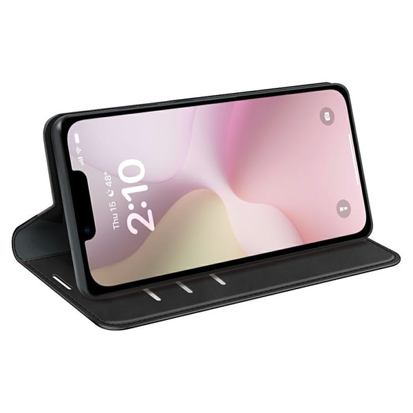 iPhone 17e / 16e Fodral Flip Skin Touch Svart