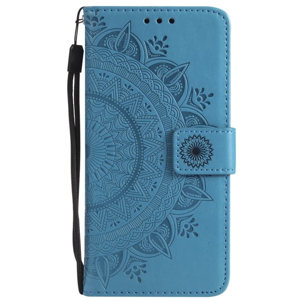 iPhone 17e / 16e Fodral Mandala Läder Blå