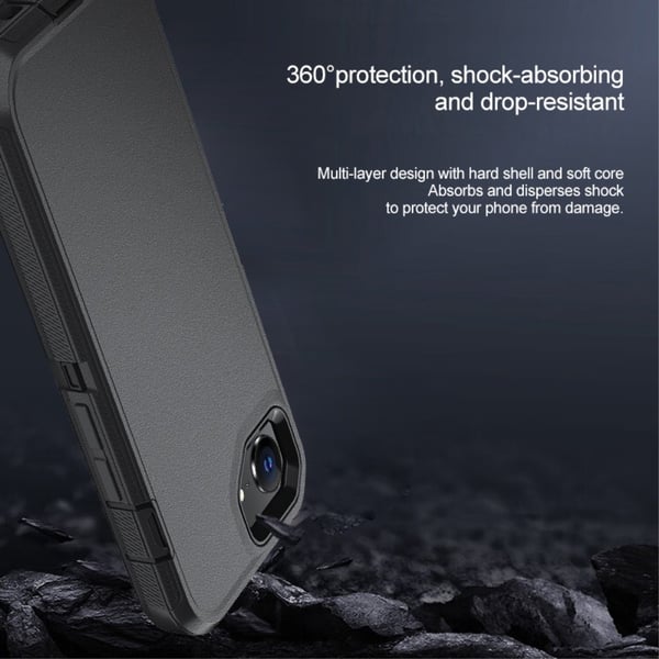 iPhone 17e / 16e Skal Extreme Shockproof Hybrid Svart