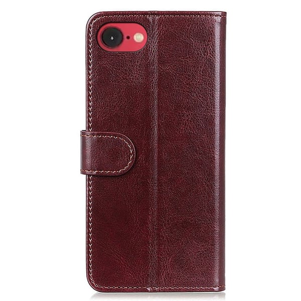 iPhone 17e / 16e Fodral Crazy Horse Läder Brun