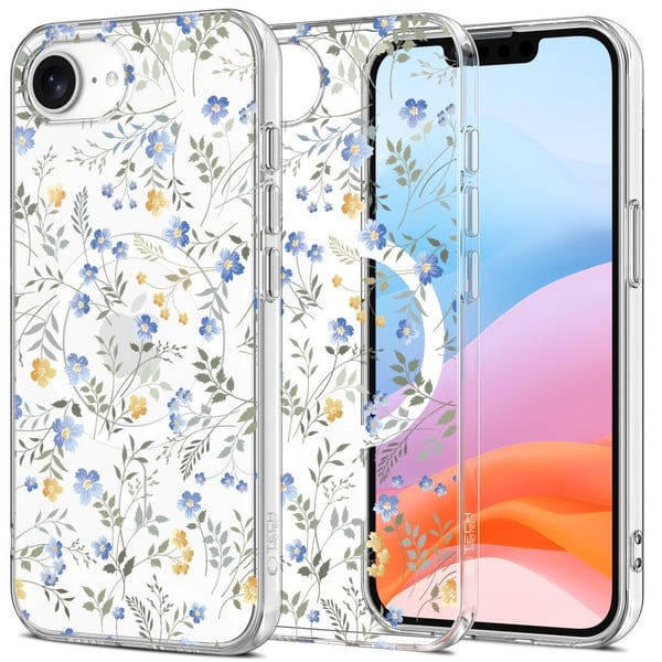 Tech-Protect iPhone 17e/16e Skal MagSafe FlexAir Spring Flowers