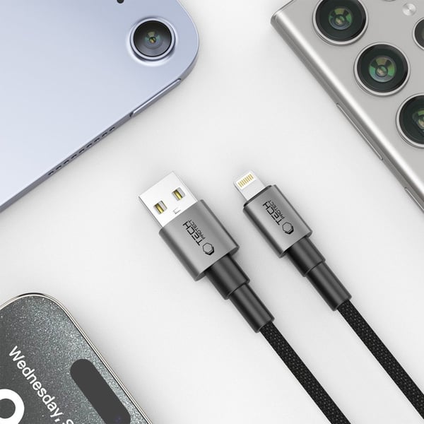 Tech-Protect 1m 15W/2.4A Lightning Kabel UltraBoost Iron Grey