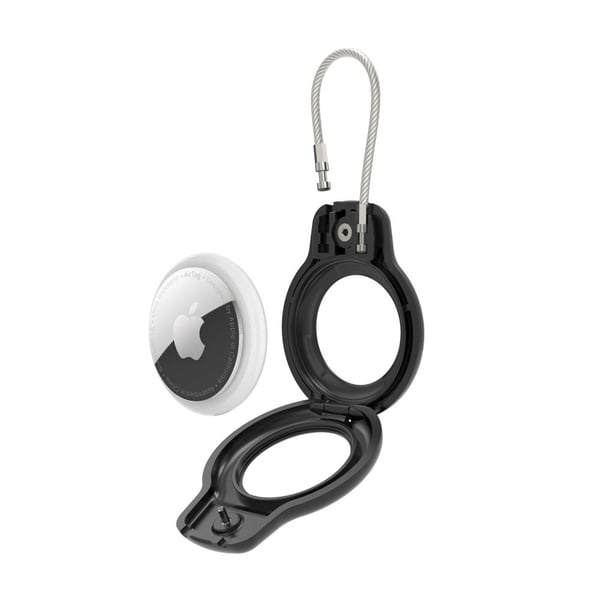 Tech-Protect Apple AirTag 2/1 2-PACK Hållare Rough Vein Svart