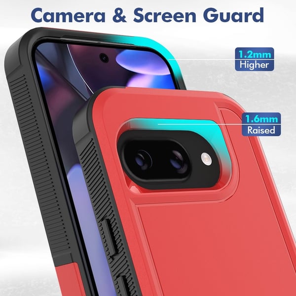 Google Pixel 9a Skal Extreme Shockproof Hybrid Röd