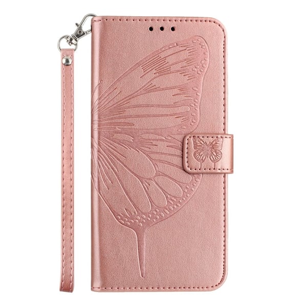 Google Pixel 9a Fodral Fjäril Tryck Roséguld
