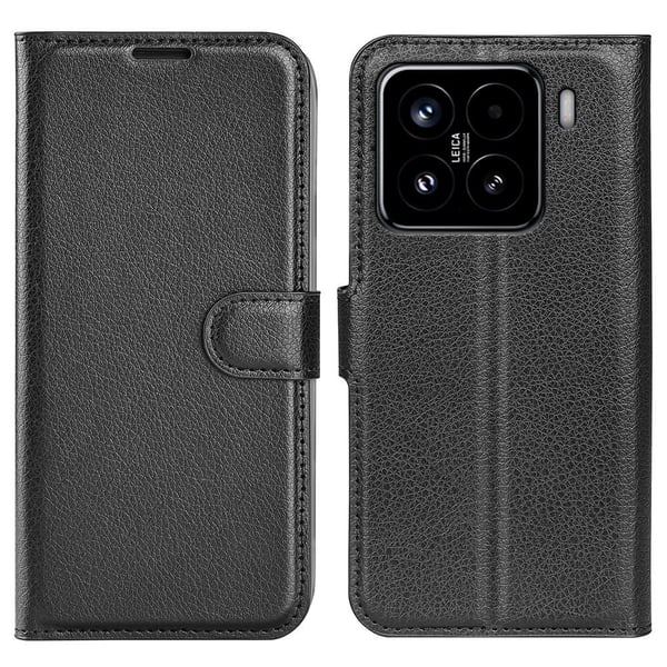 Xiaomi 15 Fodral Litchi Läder Svart