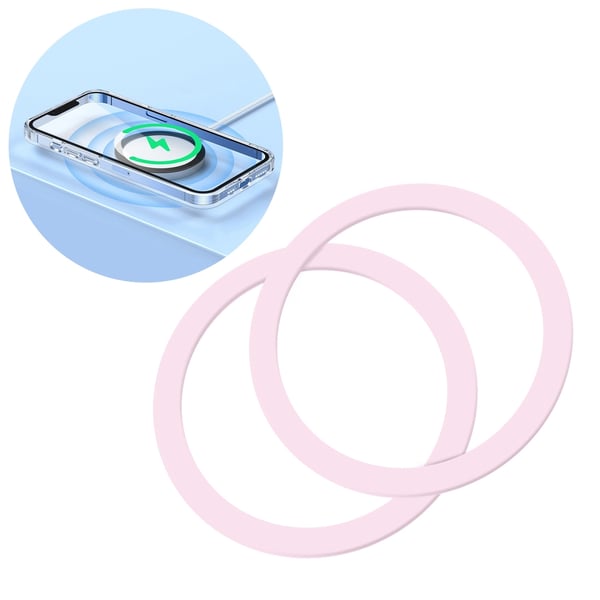 Joyroom 2-PACK MagSafe Magnetiska Metall Ringar Rosa