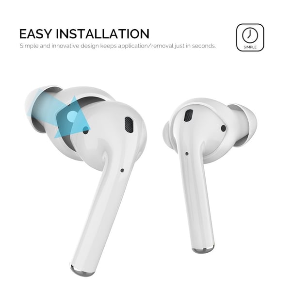 AHASTYLE AirPods 2/1 3-PACK Öronpluggar Silikon Storlek L Svart