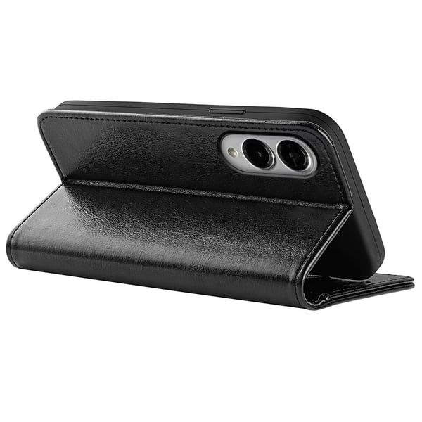Samsung Galaxy S25 Edge Fodral Crazy Horse Läder Svart