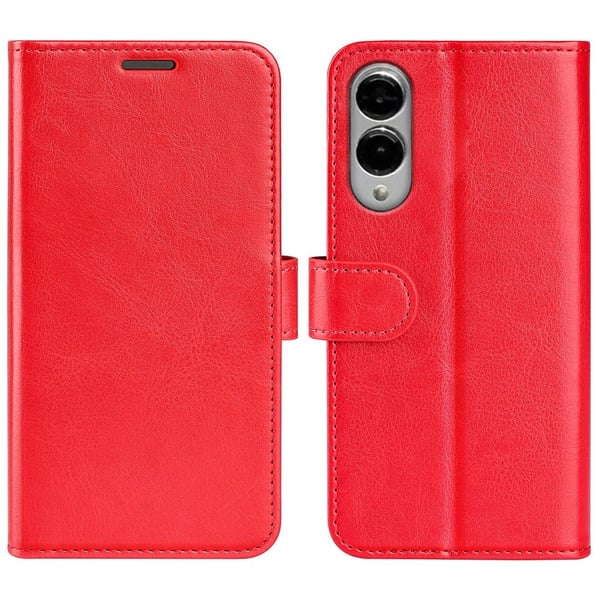 Samsung Galaxy S25 Edge Fodral Crazy Horse Läder Röd