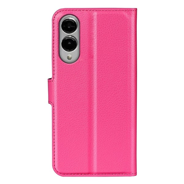 Samsung Galaxy S25 Edge Fodral Litchi Läder Rosa