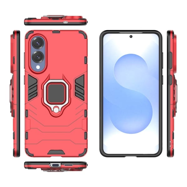 Samsung Galaxy S25 Edge Skal Ring Hybrid Armor Röd