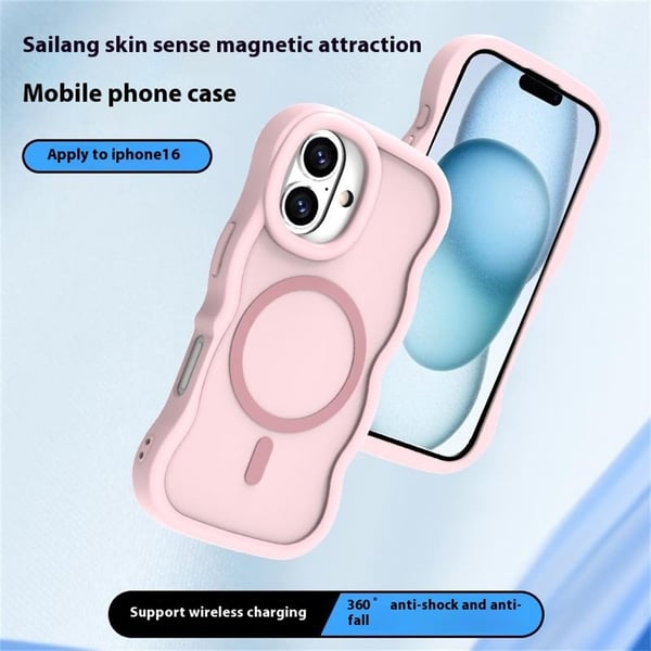iPhone 16 Plus Skal MagSafe Wavy Matt Rosa