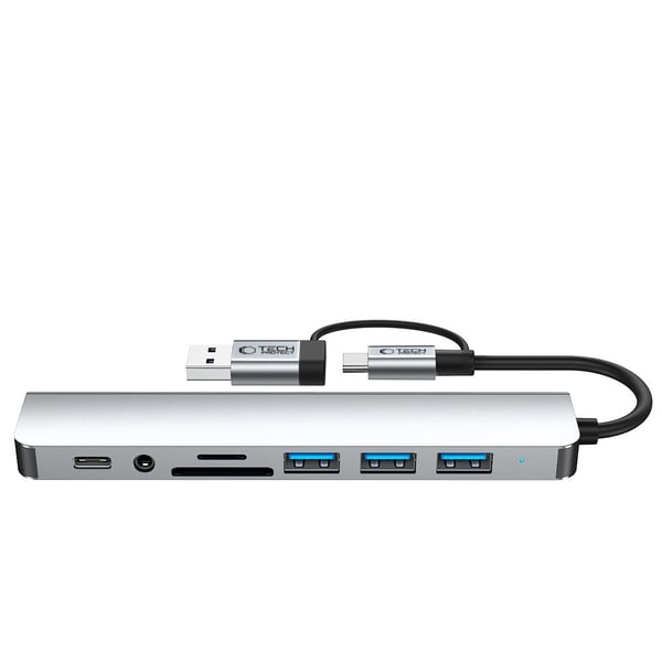 Tech-Protect 8in1 USB-C/USB-A  - USB-C/USB-A/SD/TF/AV3.5