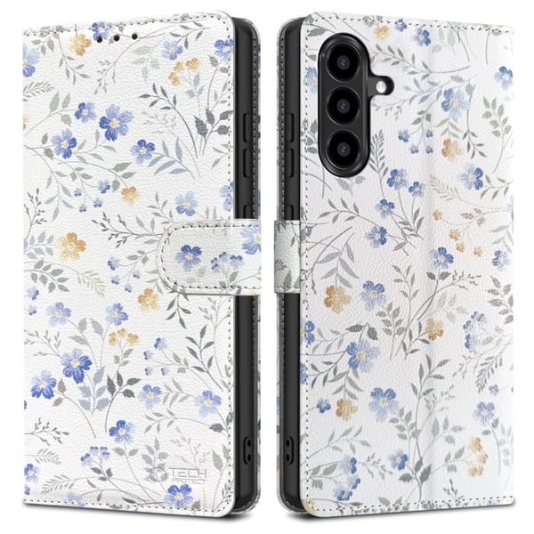 Tech-Protect Galaxy A56 5G Fodral Läder Spring Flowers