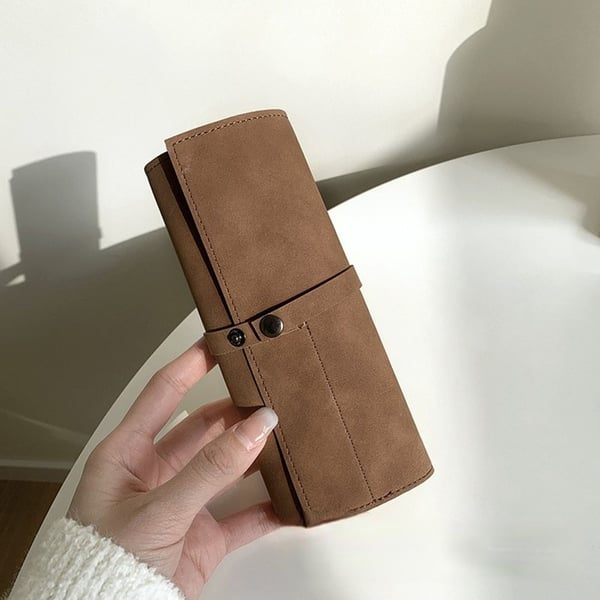 Väska Till Klockarmband Läder Mörk Brun