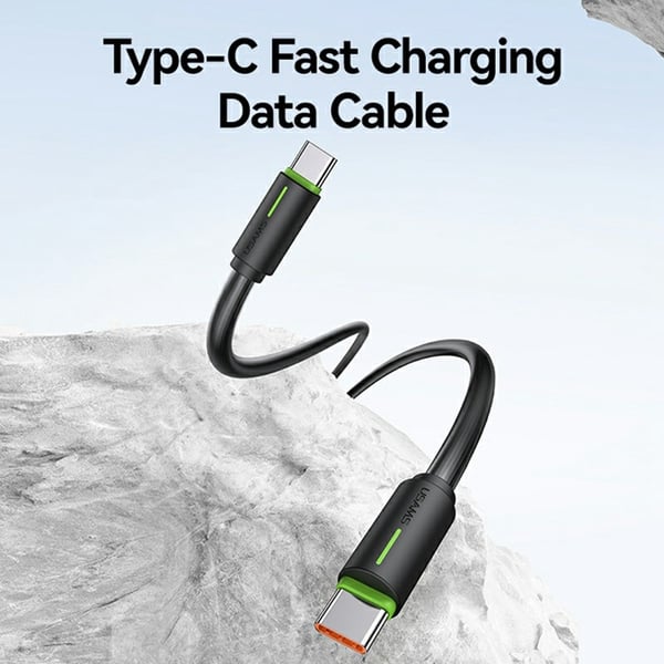 USAMS 1m 60W USB-C - USB-C Kabel Rosa
