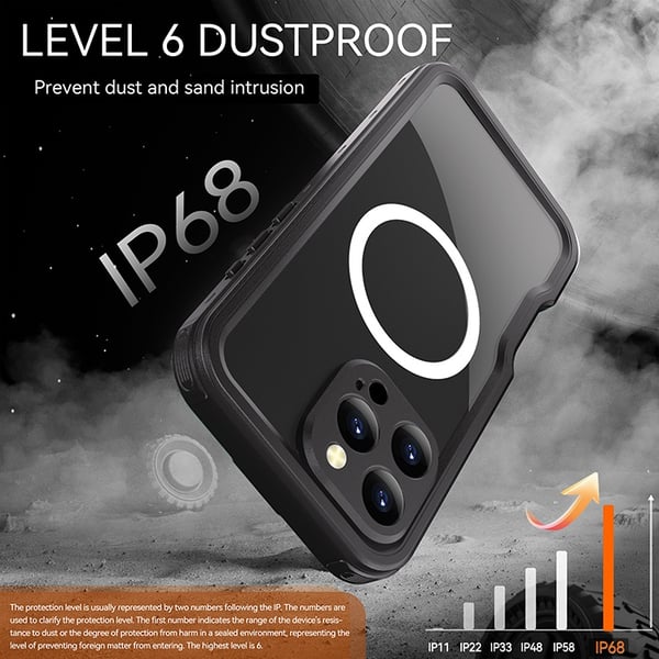 REDPEPPER iPhone 16 Pro Max Skal MagSafe Vattentät IP68 Svart