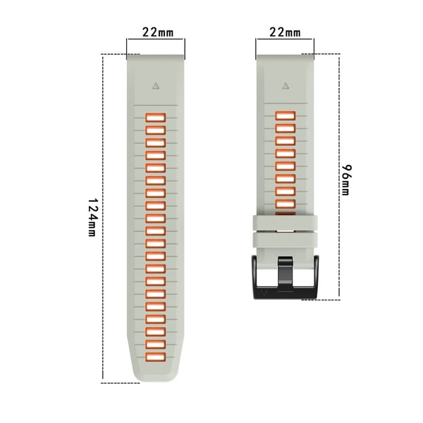 Garmin Fenix 22 mm Armband Quick Release Silikon Grön
