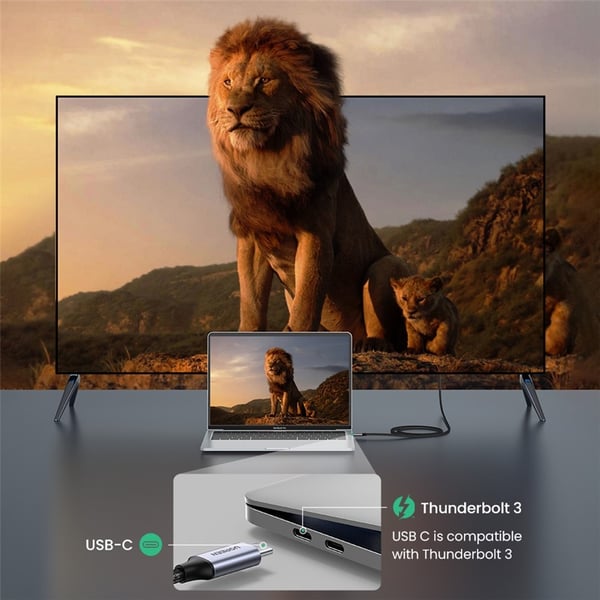 UGREEN 1.5m 4K 60Hz USB-C - HDMI Kabel Svart