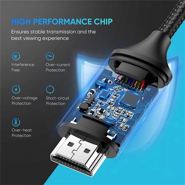 UGREEN 1.5m 4K 60Hz USB-C - HDMI Kabel Elbow Svart