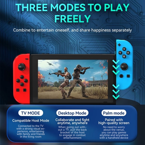 DOBE Nintendo Switch Joy-Con Kontroll RGB Röd / Blå