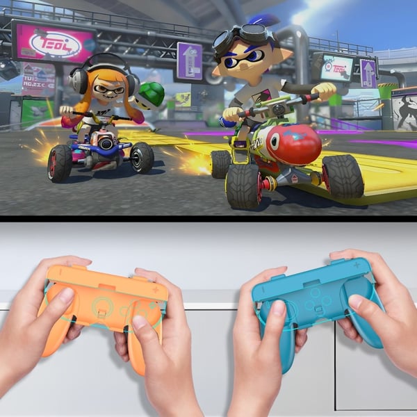 JYS 2 st Nintendo Switch 2 Joy-Con Grip Blå / Röd