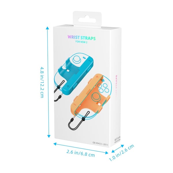 JYS 2 st Nintendo Switch 2 Joy-Con Strap/Extender Blå / Röd