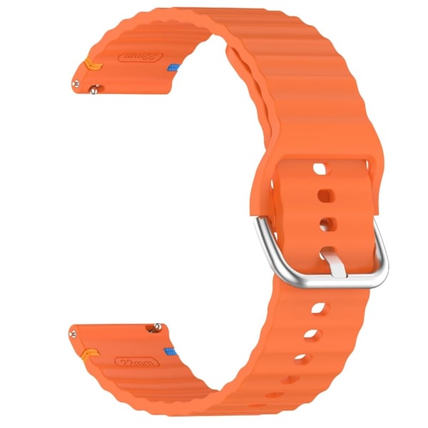 Klockarmband 20 mm Silikon Wave Design Orange