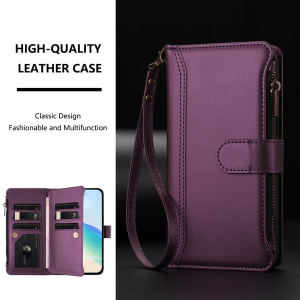 Sony Xperia 1 VII Fodral Multifunktionellt Läder Lila