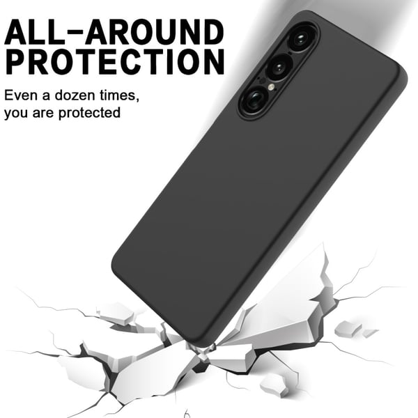 Sony Xperia 1 VII Skal Liquid Silikon Svart