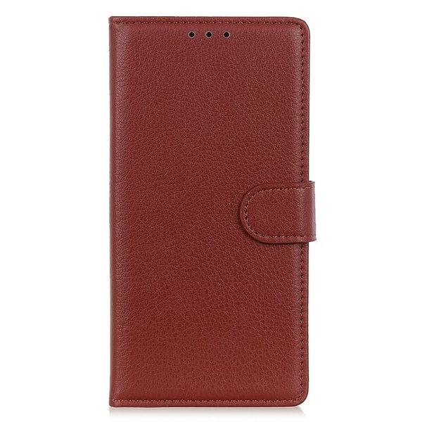 Sony Xperia 1 VII Fodral Litchi Läder Brun