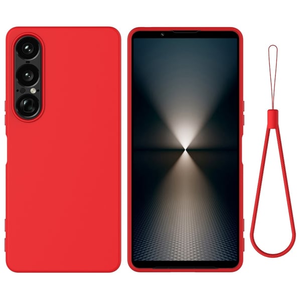 Sony Xperia 1 VII Skal Liquid Silikon Röd
