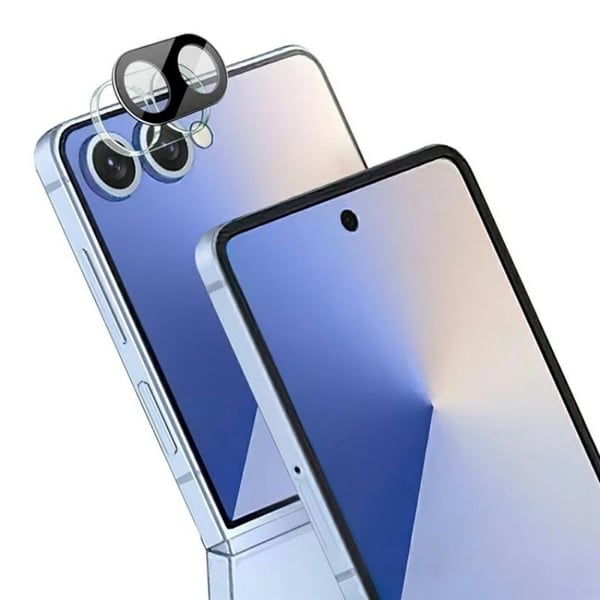 WANLONFENG Galaxy Z Flip 7 Linsskydd Härdat Glas Svart