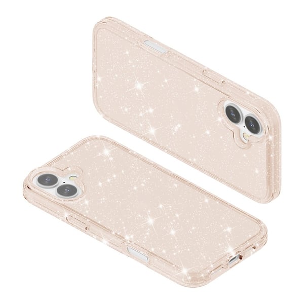 iPhone 17 Skal Hybrid Glitter Guld