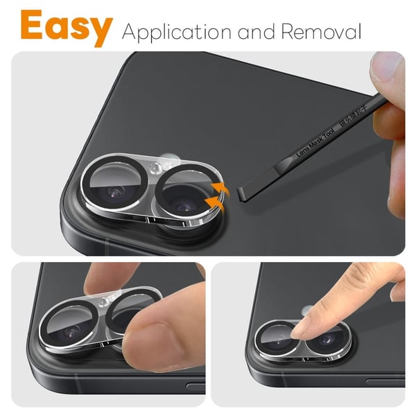 NORTHJO iPhone 17 2-PACK Linsskydd Härdat Glas