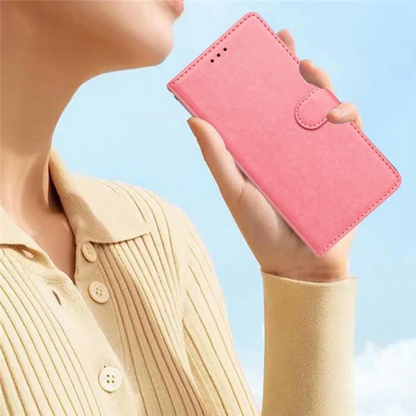 iPhone 17 Fodral Läder Rosa