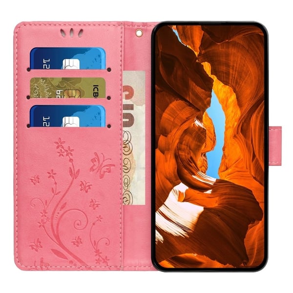 iPhone 17 Fodral Med Blommigt Tryck Rosa