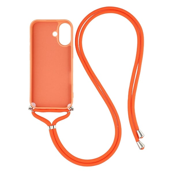 iPhone 17 Skal TPU Med Mobilsnöre Orange