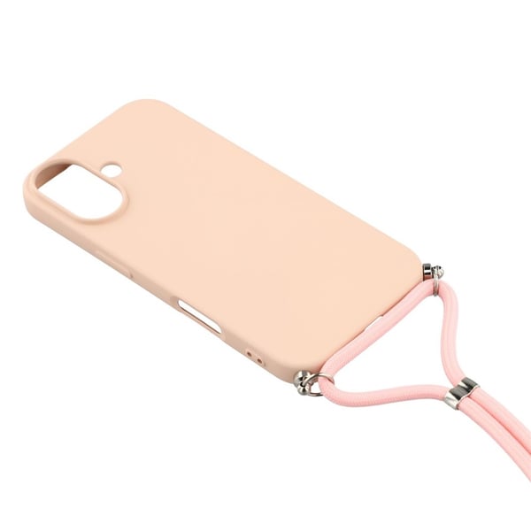 iPhone 17 Skal TPU Med Mobilsnöre Rosa