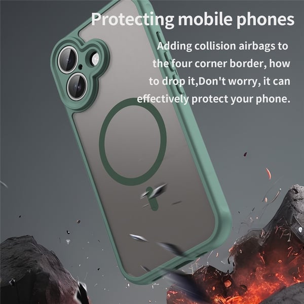 iPhone 17 Skal MagSafe Hybrid Grön