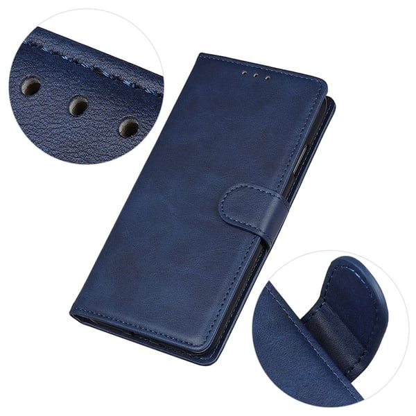 iPhone 17 Plånboksfodral Läder Blå
