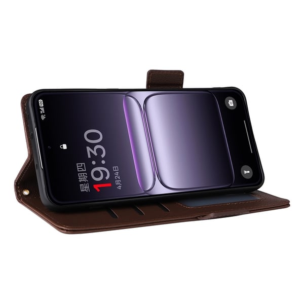 OnePlus Nord 5 5G Fodral Litchi Läder Brun