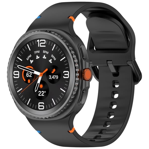 Galaxy Watch 8 46/44/40 mm Klockarmband Silkon Svart