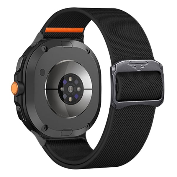 Galaxy Watch 8 46/44/40 mm Armband Justerbart Nylon Svart