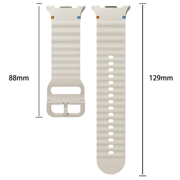 KALEBOL Galaxy Watch 8 46/44/40 mm Armband Wave Beige