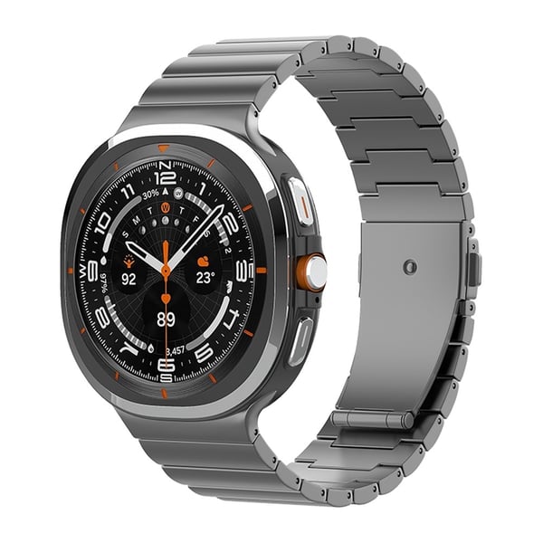 Samsung Galaxy Watch 8 46/44/40 mm Armband Metall Grå