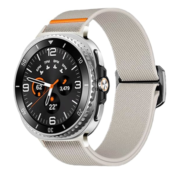 Galaxy Watch 8 46/44/40 mm Armband Justerbart Nylon Starlight