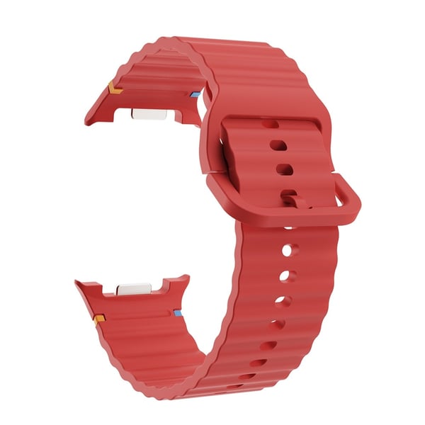 KALEBOL Galaxy Watch 8 46/44/40 mm Armband Wave Röd