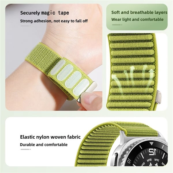 Galaxy Watch 8 46/44/40 mm Armband Nylon Loop Starlight